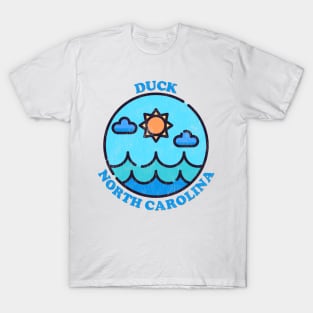 Duck, NC Summertime Vacationing Ocean Skyline T-Shirt